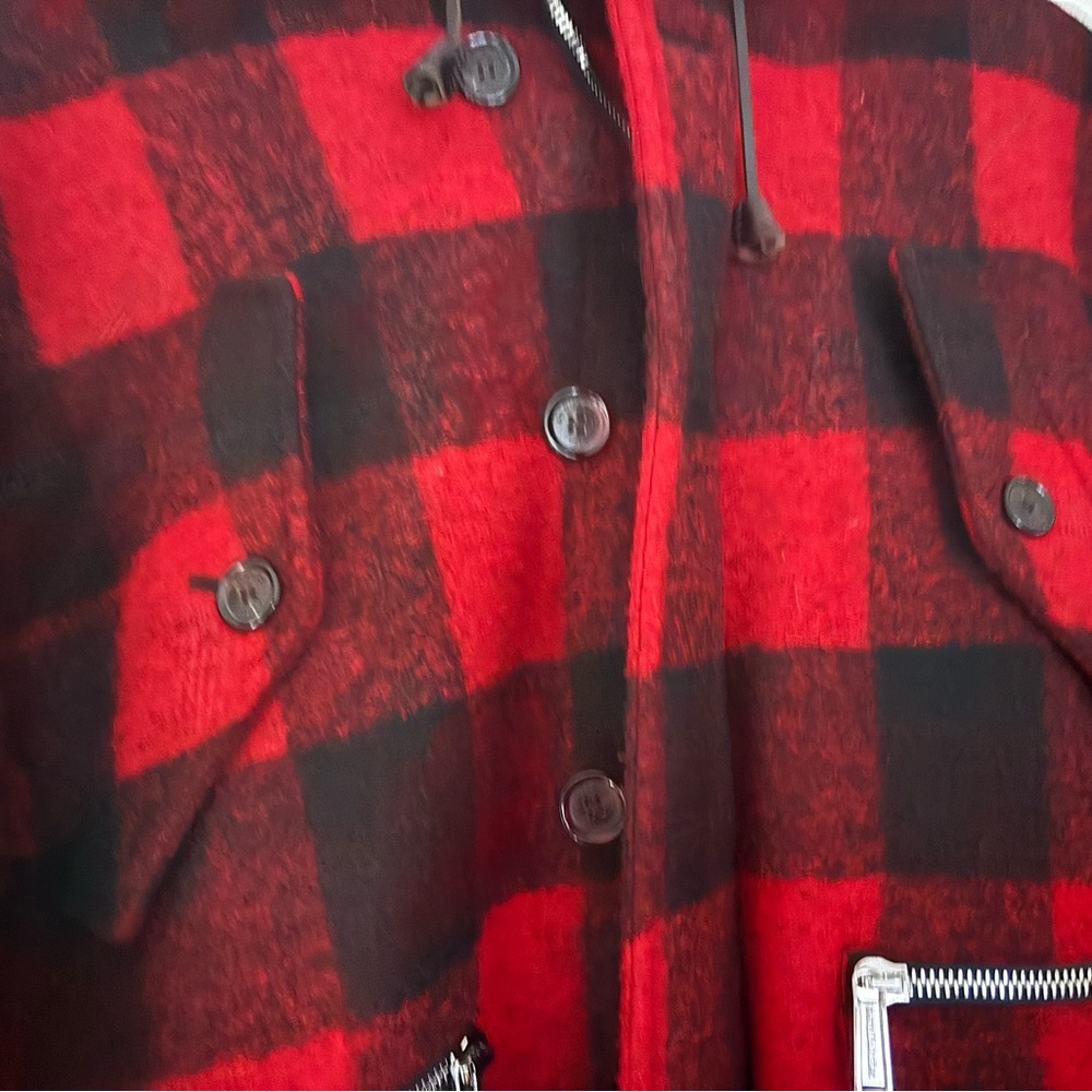 DSquared2 Red and Black Plaid Winter Jacket/Coat Sz48 - Picture 5 of 13
